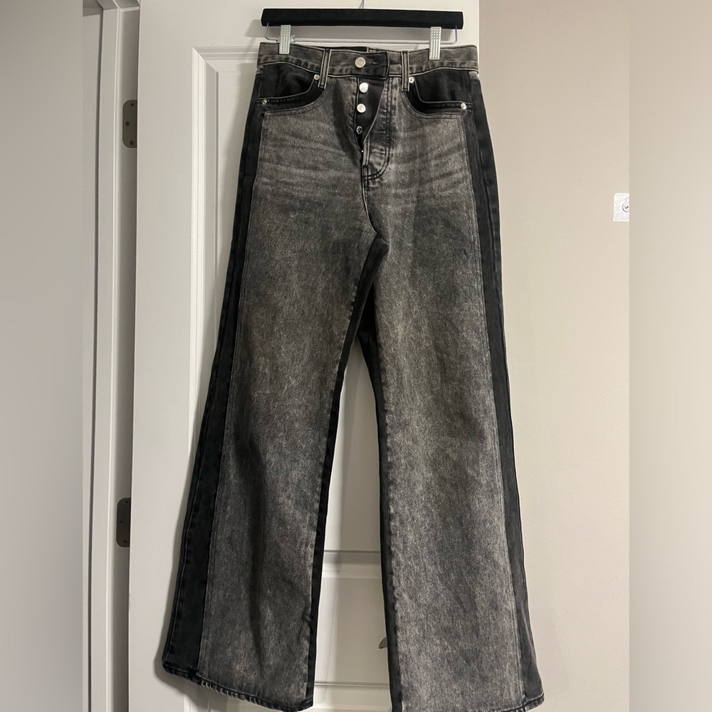 VERONICA BEARD - Taylor Two-Tone Wide-Leg Jean - Size 27
